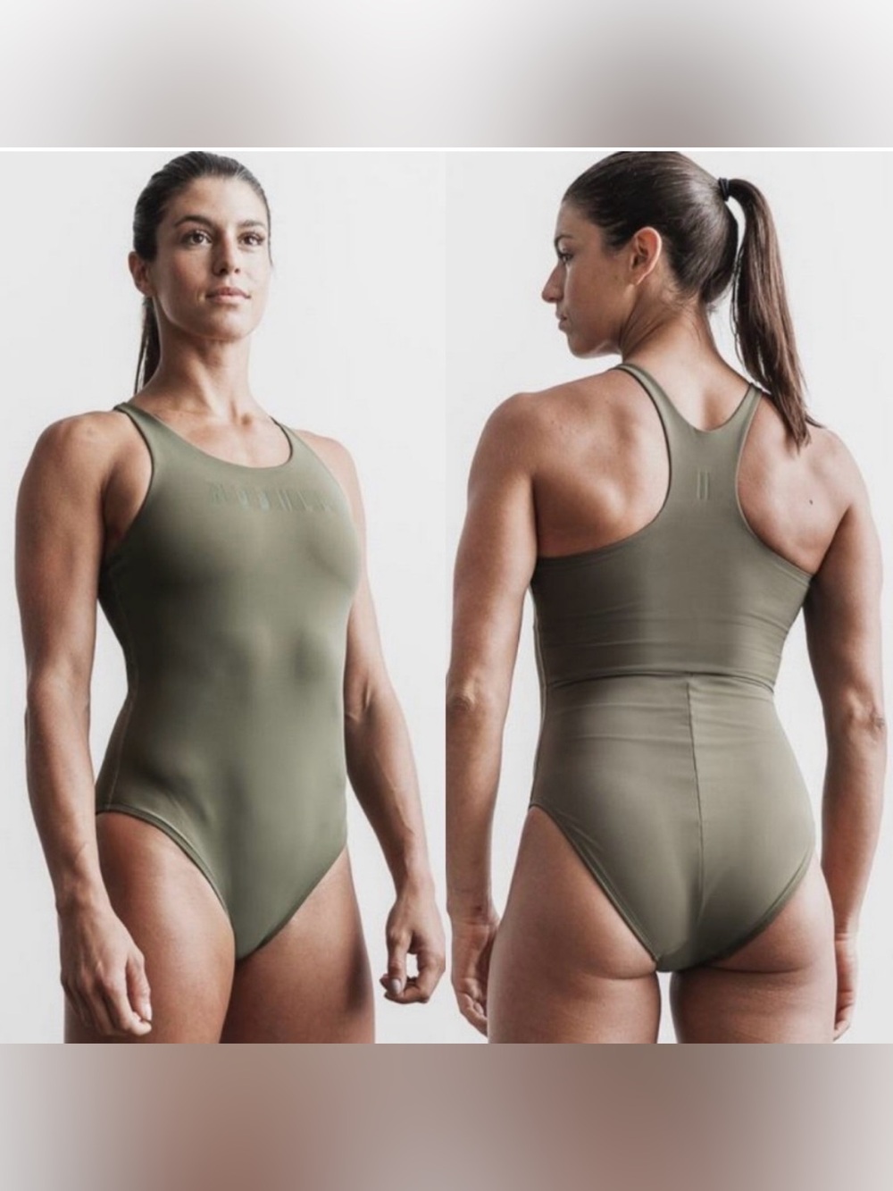 Nobull Olive Green One Piece Swimsuit NWT Size Small